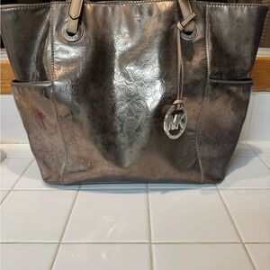 Michael Kors Metallic Silver Tote